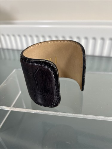 Charli dark brown leather - dark, wide