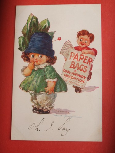 Fred spurgin comic paper bags - comic,