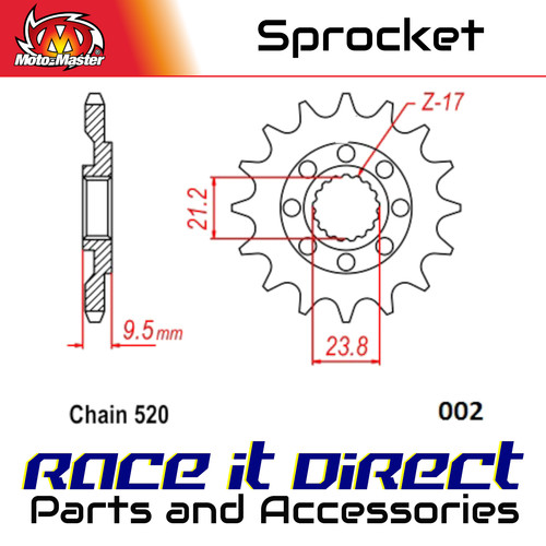 Sprocket for honda 500 r - cr,