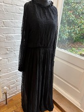 Vintage Style Black Sheer Maxi
