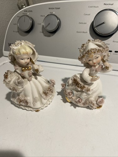 Two vintage porcelain little - two,