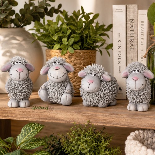 Set four cute grey fluffy - of,