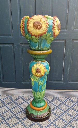 Art nouveau majolica sunflower - nouveau,