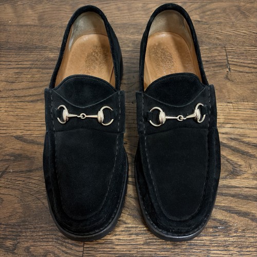 Gucci black suede - suede, horsebit