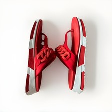 Fitflop Sz 6 Red Heda Chain Toe Post Sandals One Tiny Chip (last Photo)