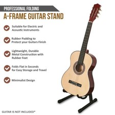 Folding Guitar Stand Metal Electric Music Acoustic Free Standing A Frame Stand
