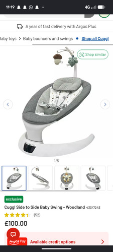 Cuggle baby swing chair