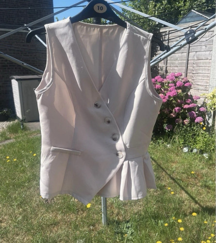 Beige woven sleeveless - beige,