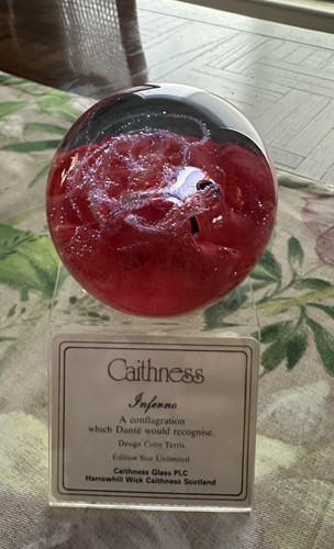 Caithness glass paperweight - caithness,