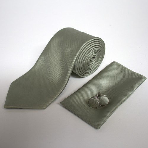 Sage green silk tie pocket - sage,