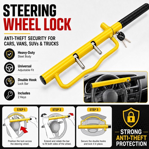 Car steering wheel lock heavy - car,