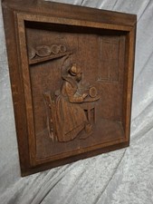 Wood Carved French Oak Panel