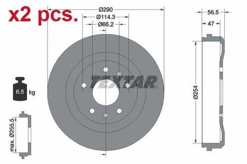 Pcs rear braking drum brake - pcs,