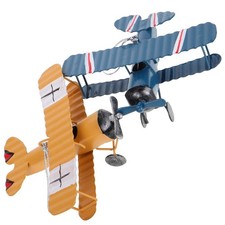  2 Pcs Planes Toys Retro Airplane Model Desktop Ornament for Kids