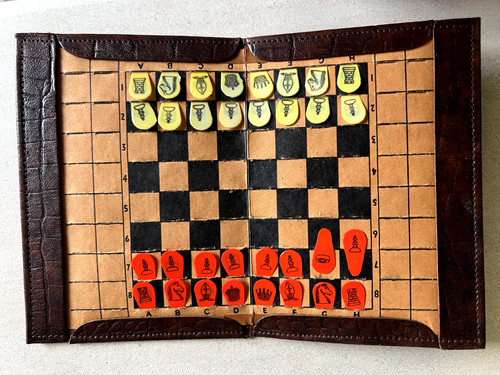 Vintage travel pocket chess