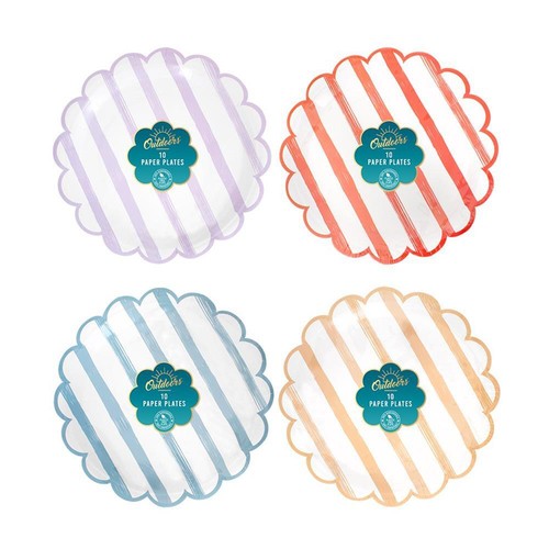 Scallop edge paper - scallop, red