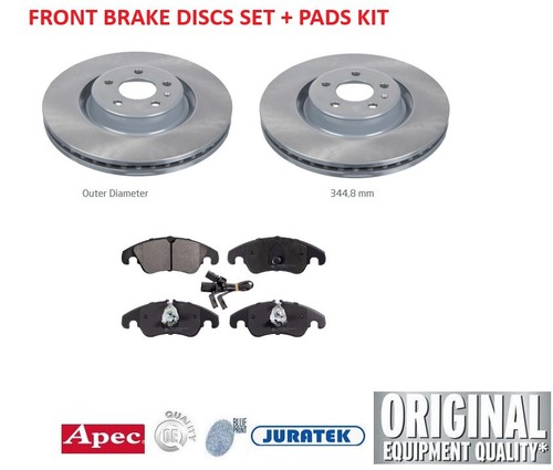 Front axle brake discs and - axle,