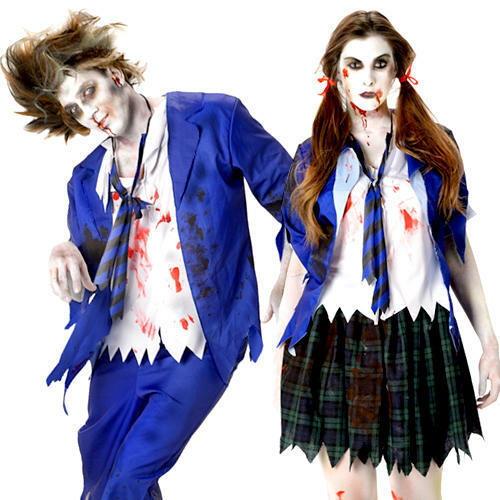 Zombie school girl - girl, boy