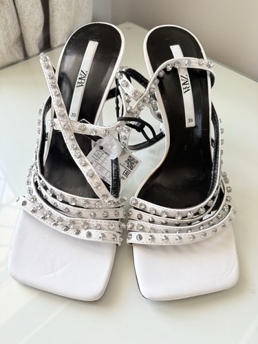 Zara white heeled - zara,