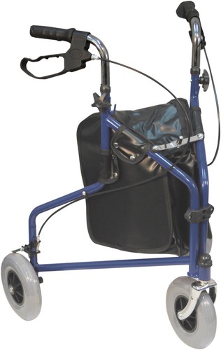 Aidapt blue steel tri walker - steel,