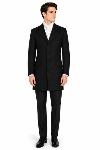 Black swirl long jacket prince - swirl,