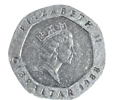 1998 Our Lady of Europa 20p Coin, Circulated