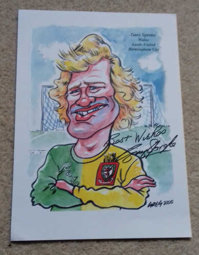 Signed gary sprake caricature - gary,