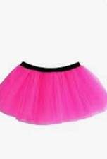 2 X Size 8-14 LADIES PINK NEON TUTU SKIRT FANCY DRESS HEN PARTY PARTY UV FISHNET