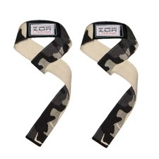Pair of Power Bar Straps Weight Lifting Straps Cotton Webbing Wrist Strength