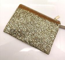 Women Glitter Real Leather Clutch Bag  Flat Evening Wedding Handbag Party Prom 
