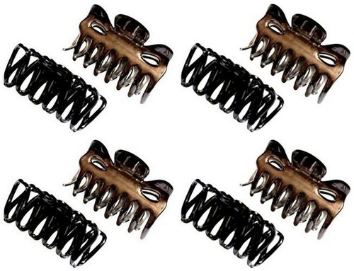 Set black hair claw - 8, clip