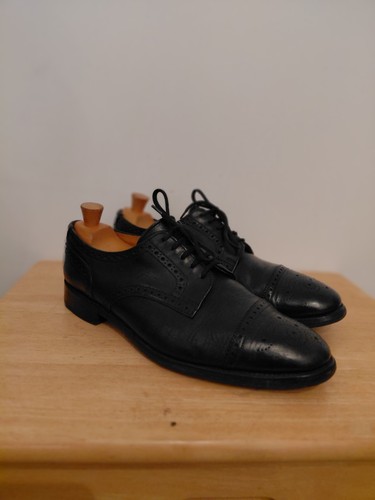 Loake brogues black leather - leather, 9