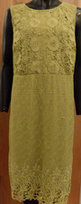 BNWT *PER UNA * LIME GREEN ( CHARTREUSE)  SHIFT TYPE  DRESS SIZE 18 L 41"