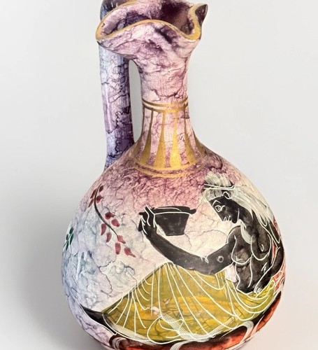 Vintage greek pottery pitcher - pottery,