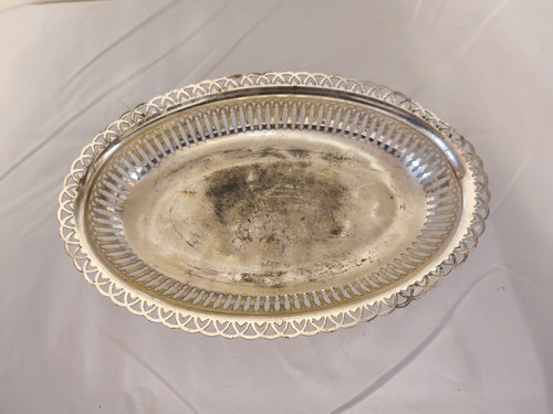 Vintage gallery tray silver - vintage,