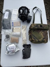 British Army Issue S10 Respirator Size 3 DPM Haversack + BNIB Spare Filter + Kit