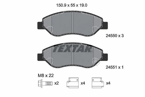 Front brake pad set disc - set,
