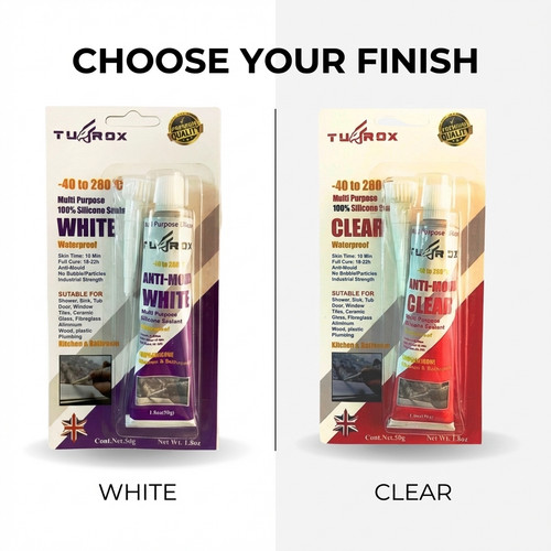 Silicone sealant clear white - silicone,