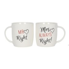 Set Of 2 Mr & Mrs Mugs