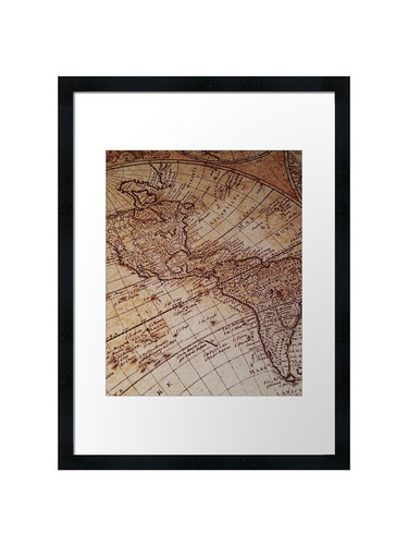 Old map framed wall art - framed, poster