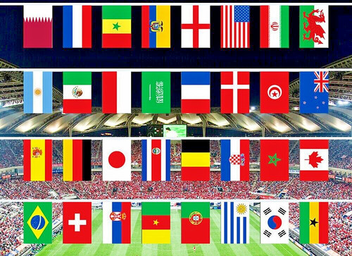 World flags bunting - flags, football