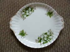 ROYAL ALBERT TRILLIUM  PATTERN TAB HANDLED  CAKE  PLATE 23 CM