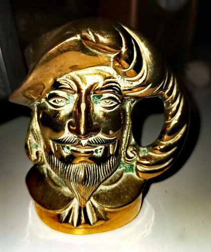 Miniature brass toby jug - toby,