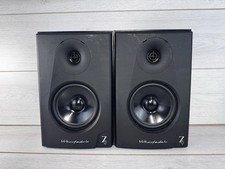 Vintage Wharfedale Diamond 7.1 Black 100W Bookshelf Speakers 8 Ohms w/ Grills