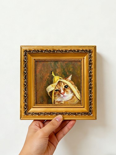 Orange cat banana - cat,