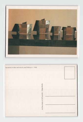 Postcard art deco tea - postcard,