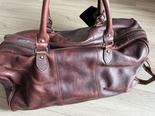 ?? Viviani Craftsman Brown Leather Holdall Duffle Bag - Hand made in Florence 