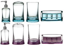 Clear Acrylic Bathroom Accessories Set - 4 Colours Available - Best Quality