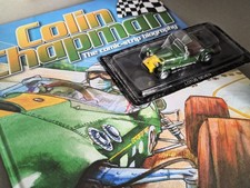 Lotus 7, 1/43 scale car & Colin Chapman Comic-strip biography book. very rare !