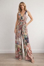 ZARA Printed Wide Leg Jumpsuit